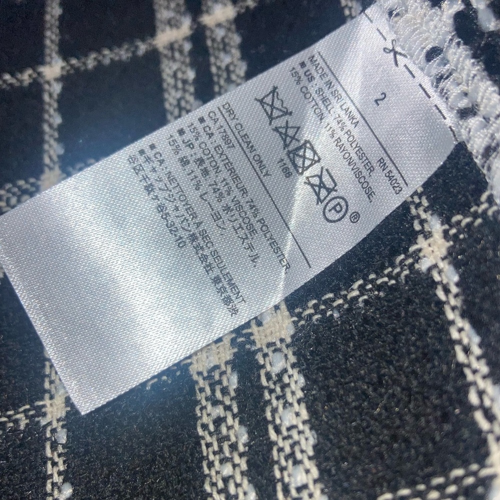 Banana Republic plaid polyester skirt size 2 - Picture 2 of 5